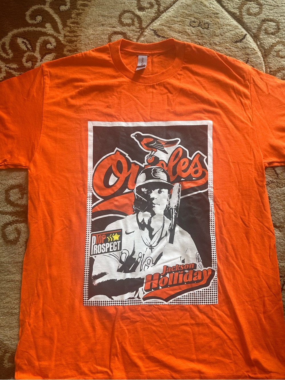 Baltimore Orioles Jackson Holliday Orange Graphic Tee